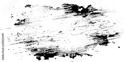 Εκτύπωση καμβά Grunge texture with black smudges and scratches on white background for design a