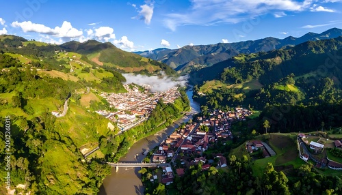 Mountain valley town