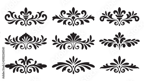 Detailed Floral Borders and Page Accents for High End Editorial Publishing and Luxury Lifestyle Magazine Layouts to Add Artistic Value and Classic Sophistication to Print Design