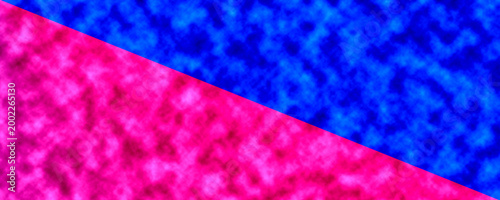Obraz na płótnie Dual Tone Abstract Texture Background with Diagonal Split of Neon Pink and Elect