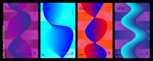 Vibrant abstract background colorful wave patterns for modern designs and digital art