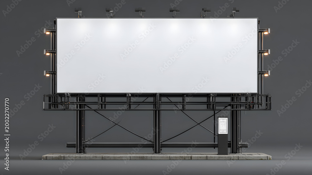 Obraz premium blank billboard mockup clean background, photorealistic, studio lighting, high detail, 8k