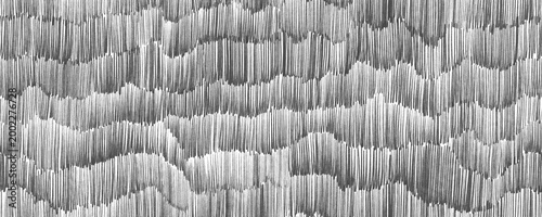 Seamless pattern with gray graphite pencil hatching. Black and white hand drawn texture. Horizontal background with vertical scribbles