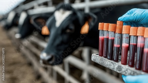 Analyzing dairy cow blood samples