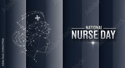 Nurse day celebration background with sparkles