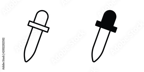 Obraz na płótnie Eye dropper icon line and flat vector collection for ui, ux designs