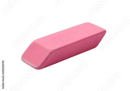Cuadro en lienzo A pink eraser on a transparent background for school or office use