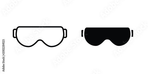 Free Download Goggles icon line and flat vector collection for ui, ux designs - GFXLoad
