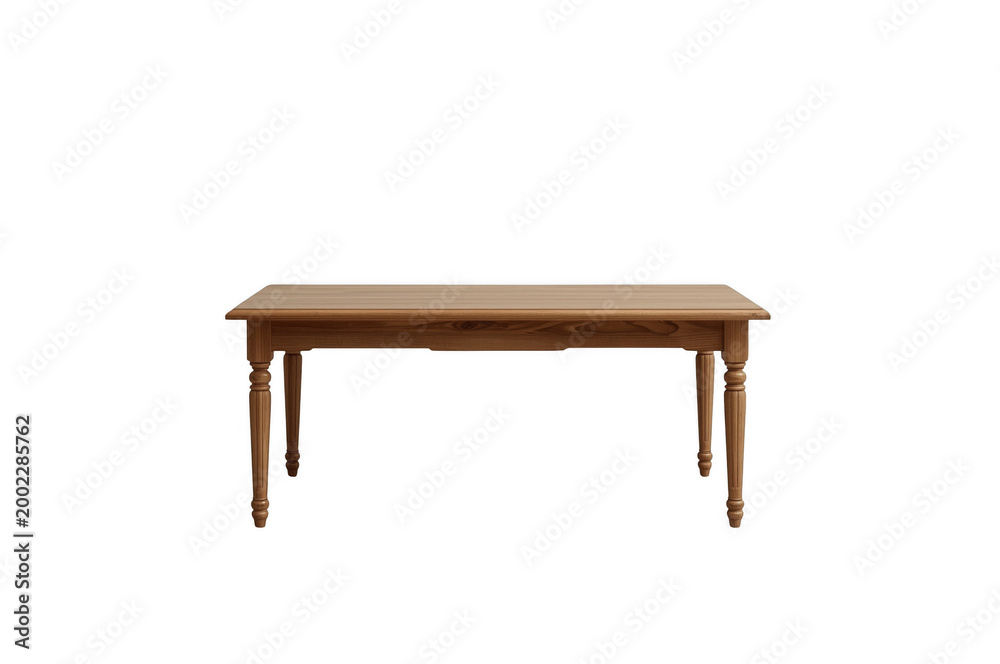 Fototapeta premium Wooden dining table with transparent background