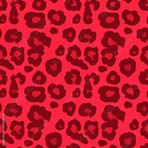 Red leopard print pattern (2)