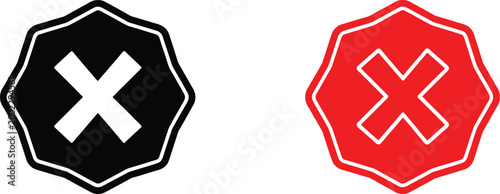 Red and black cross icons Vector