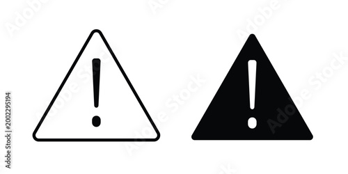 Alert icon clipart and line art versions on white background