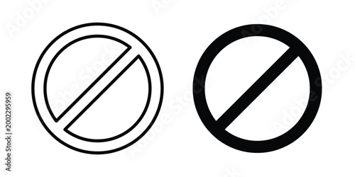 Blocked icon clipart and line art versions on white background