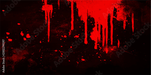 Bloody streaks and splatters, abstract horror texture on dark background