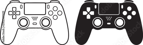 Game Controller and Gamepad Vector Icons Set