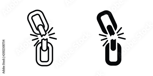 Weakness icon clipart and line art versions on white background
