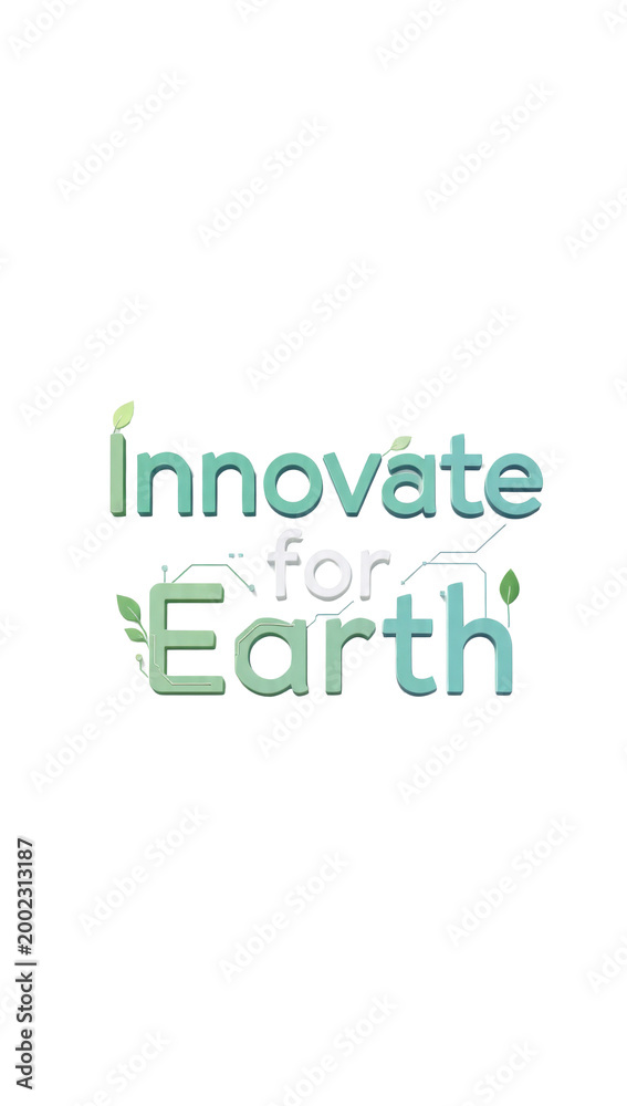 Fototapeta premium Innovate for Earth Logo Design