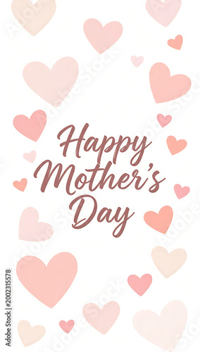 Happy Mother’s Day Celebration Design Featuring Love, Gratitude, Floral Elements, and Warm Emotional Expression for Honoring Mothers Worldwide