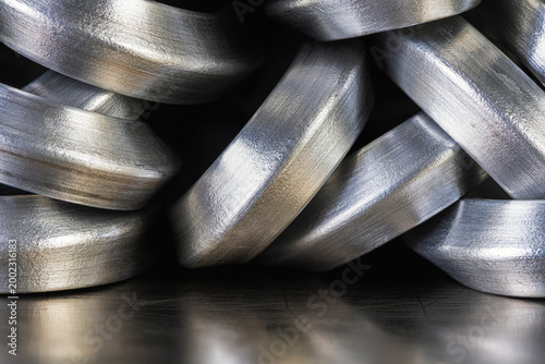 Bundles of Aluminum Rods as Non Ferrous Metallurgy Industry Product