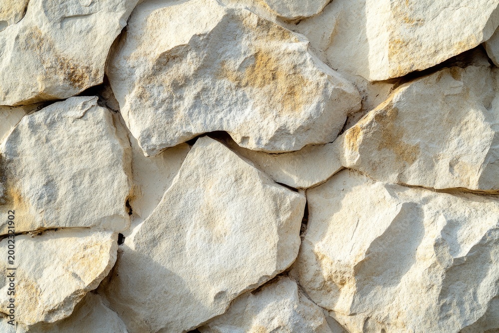 Fototapeta premium A close-up view of a rock wall with rough texture and natural patterns