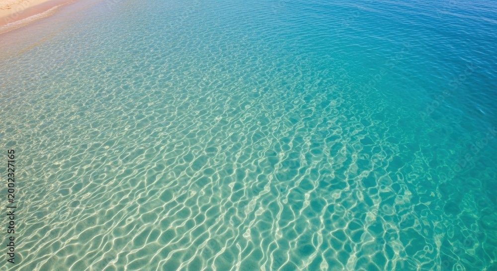 Naklejka premium Aerial View of Turquoise Ocean Waves