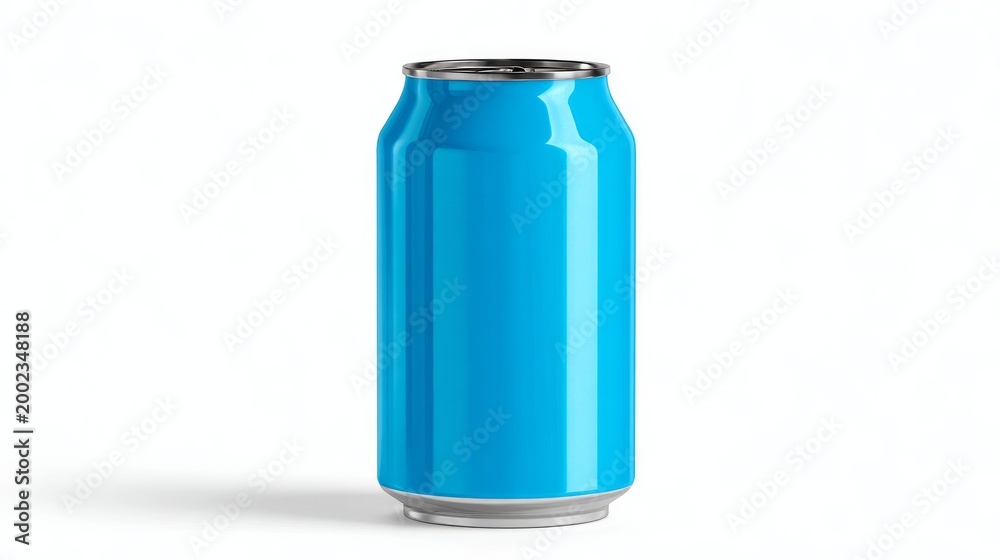 Obraz premium Cool blue can sits on white. Use it for your designs.