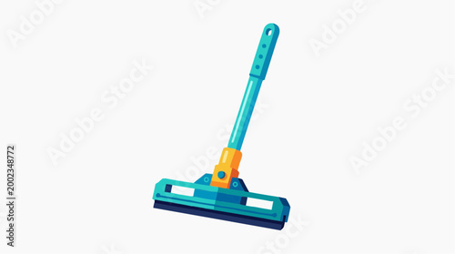 An illustration of a clean window or surface with an efficient squeegee tool, designed for optimal cleaning. The vivid colors and detailed rendering offer a fresh perspective on everyday tools.