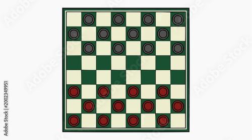 A checkerboard with red and gray checkers, the image offers a minimalist perspective on strategy and entertainment.