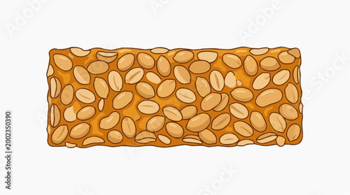 A delicious peanut brittle bar, is perfect for those seeking a sweet treat. The image showcases the dessert's delicious texture and rich flavors.