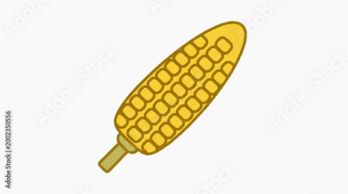 A vibrant and nutritious corn on the cob, a symbol of summer's bounty. The corn’s vivid yellow kernels evoke a sense of freshness and natural goodness.