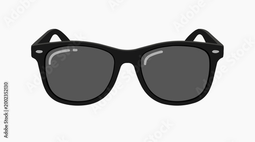 Classic black sunglasses rest in perfect clarity, exuding an air of understated style and functionality, ready for the summer season.