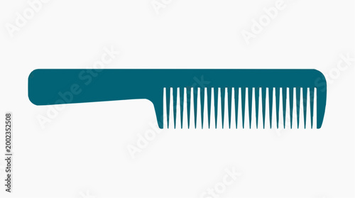 A teal comb, a sleek grooming tool designed for effective hair management, simple yet elegant.