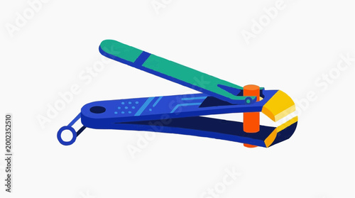 A close-up, top-down studio shot shows the modern design of a nail clipper, ready for grooming and personal care.