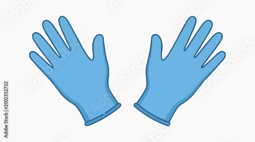 A close-up view of a pair of medical gloves, offering a glimpse of safety and hygiene. The pristine gloves, a symbol of protection, evoke a sense of professional care and cleanliness.