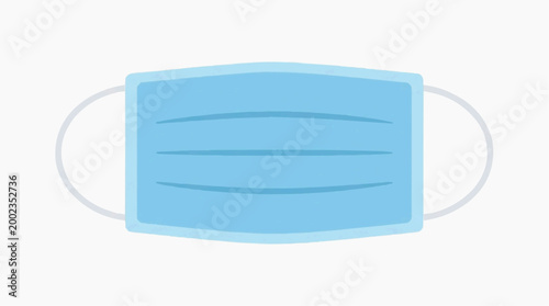 A close-up studio shot of a medical mask on a light backdrop, signifying health, safety, and hygiene.