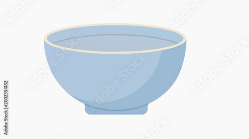An empty bowl, isolated on a light background, minimalistic aesthetic. Reflecting a sense of emptiness and simplicity. 