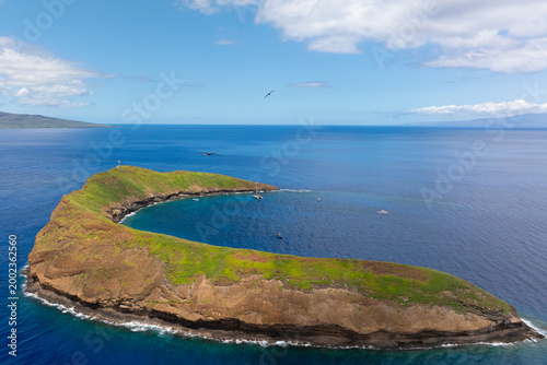 Green Molokini from the air