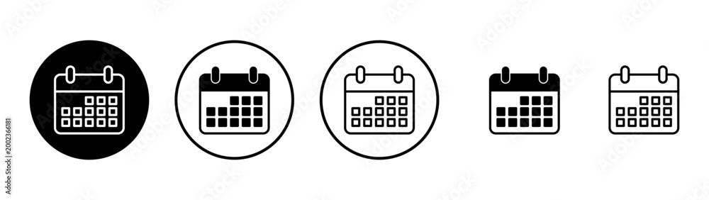 Naklejka premium Calendar icon vector. Calender sign and symbol. Schedule icon symbol
