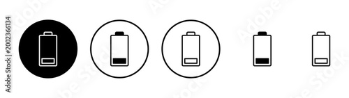 Battery icon vector. battery Charging sign. battery charge level