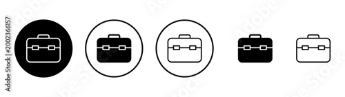 Briefcase icon vector. suitcase sign and symbol. luggage symbol.