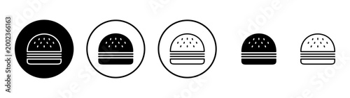 Burger icon vector. burger sign and symbol. hamburger