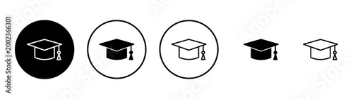 Education icon vector. Graduation cap sign and symbol. Graduate. Students cap