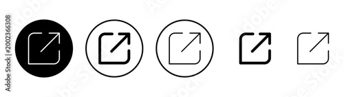 External link icon vector. link sign and symbol. hyperlink symbol