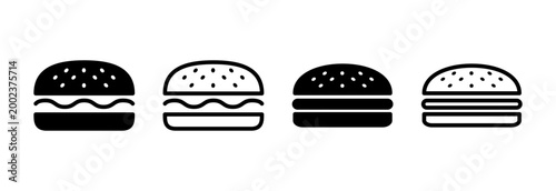 Burger icon vector illustration. burger sign and symbol. hamburger