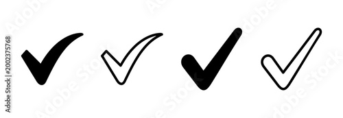 Check mark icon vector illustration. Tick mark sign and symbol