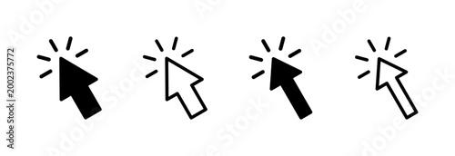 Click icon vector illustration. pointer arrow sign and symbol. cursor icon