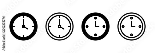 Clock icon vector illustration. Time sign and symbol. watch icon