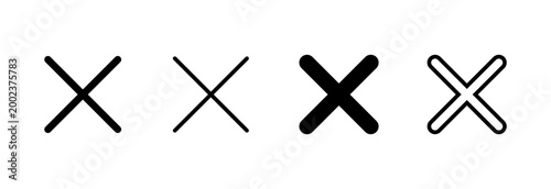 Close icon vector illustration. Delete sign and symbol. cross sign