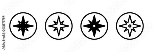 Compass icon vector illustration. arrow compass icon sign and symbol