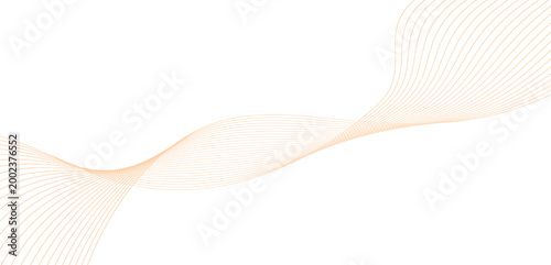 Bild auf Leinwand Elegant peach abstract wave